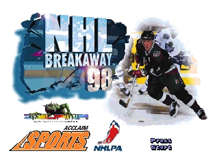 NHL Breakaway '98 title screen for Nintendo 64